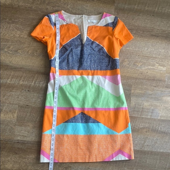 Trina Turk Lincoln Road Museum Colorful Geometric Pattern Dress Size 4 - Picture 5 of 7